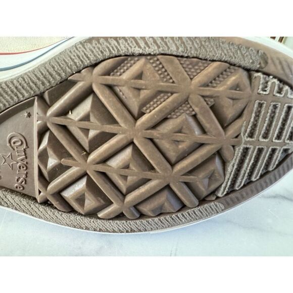 Chuck Taylor Converse 70 All Star high top cream parchment M6 / W8 red blue stri - Picture 5 of 9